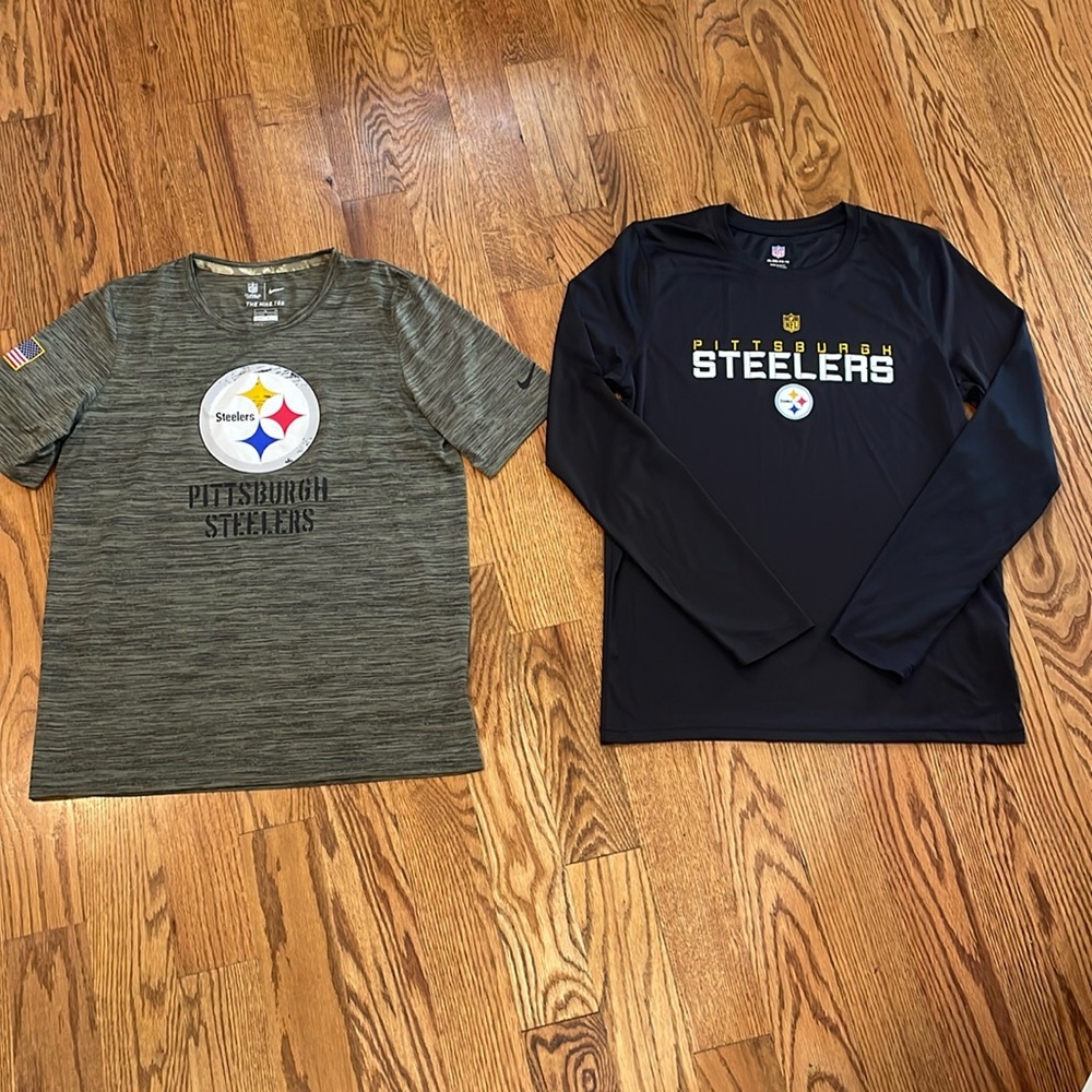 Lot of 2 Pittsburgh Steeler Dri-Fit Shirts. Size XL. Both Like New Condition.